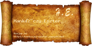 Hankóczy Eszter névjegykártya