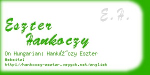 eszter hankoczy business card